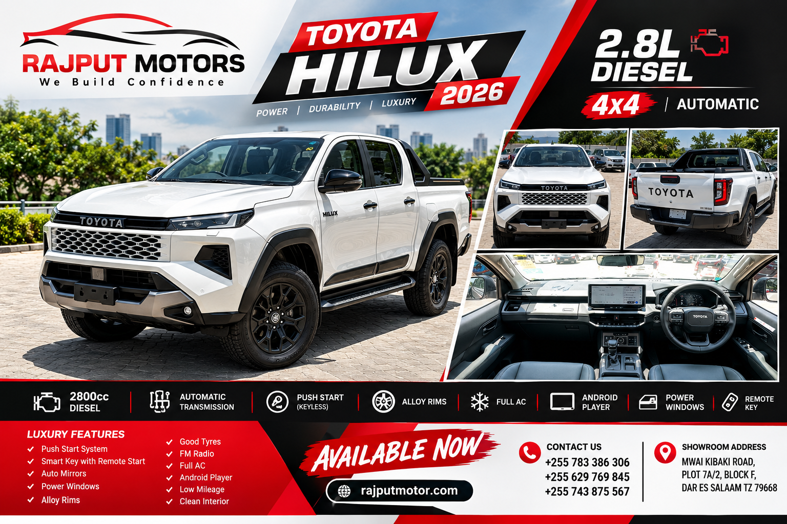 Toyota Hilux 2026 Dealership Showcase